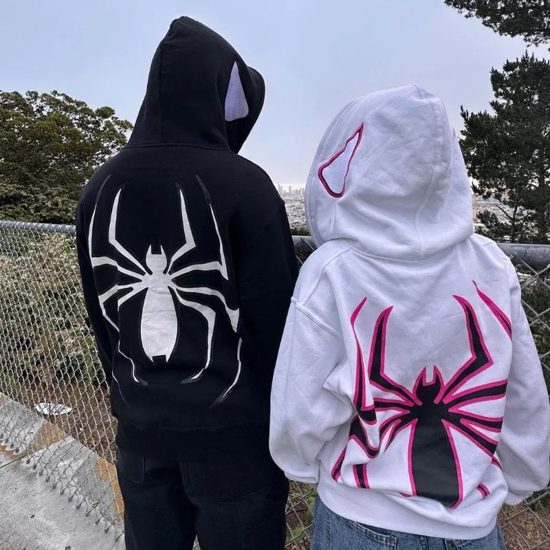 Full Zip Up Spider Unisex Hoodie