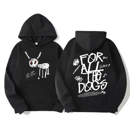 Men Women Fashion Hip Hop Pullovers Sweatshirt Vintage Streetwear Hoodie Rapper Drake New Album for All the Dogs Graphic Hoodies