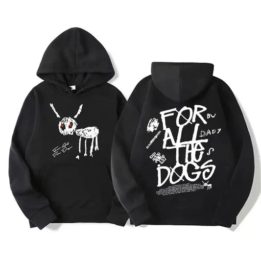 Men Women Fashion Hip Hop Pullovers Sweatshirt Vintage Streetwear Hoodie Rapper Drake New Album for All the Dogs Graphic Hoodies