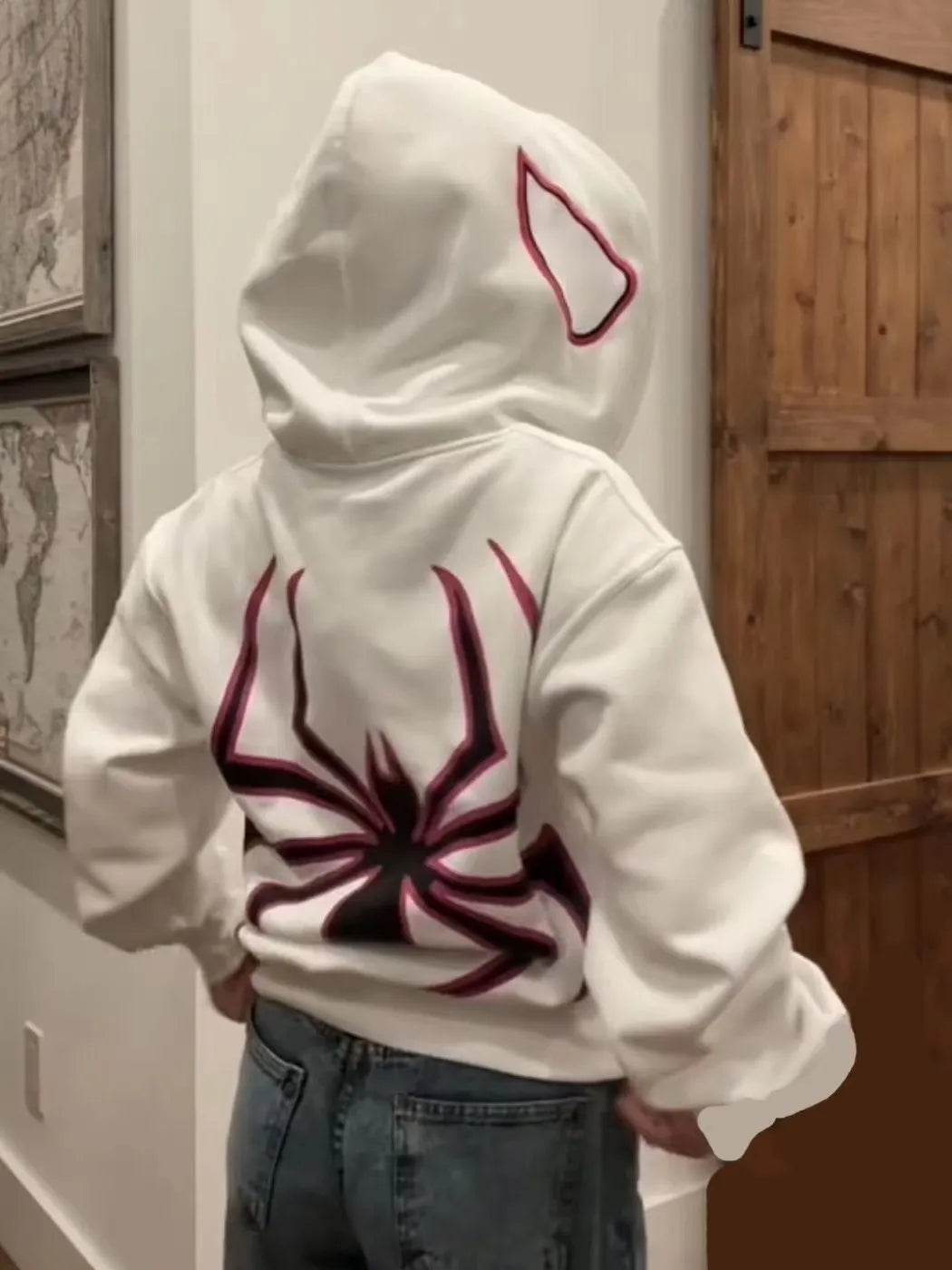 Full Zip Up Spider Unisex Hoodie