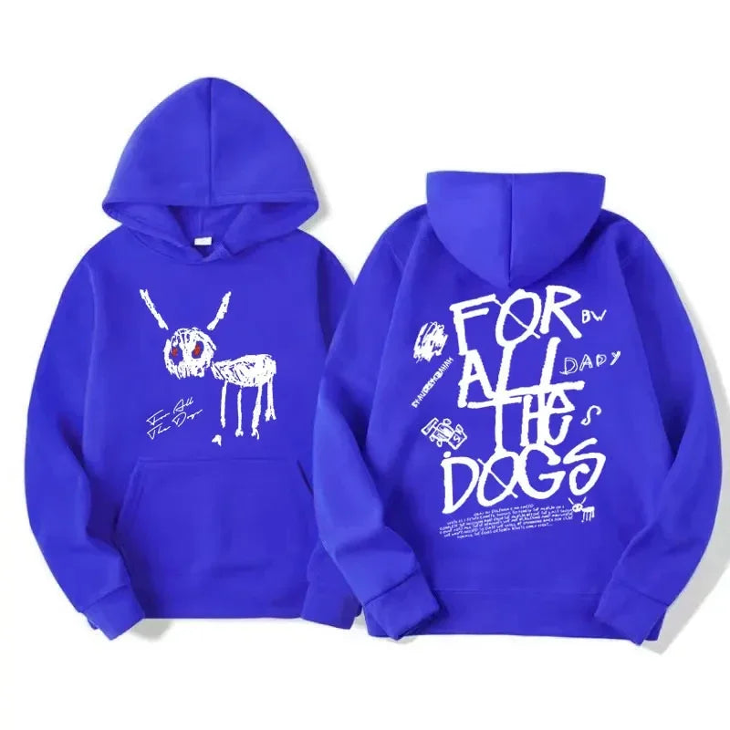 Men Women Fashion Hip Hop Pullovers Sweatshirt Vintage Streetwear Hoodie Rapper Drake New Album for All the Dogs Graphic Hoodies