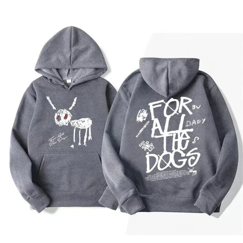 Men Women Fashion Hip Hop Pullovers Sweatshirt Vintage Streetwear Hoodie Rapper Drake New Album for All the Dogs Graphic Hoodies