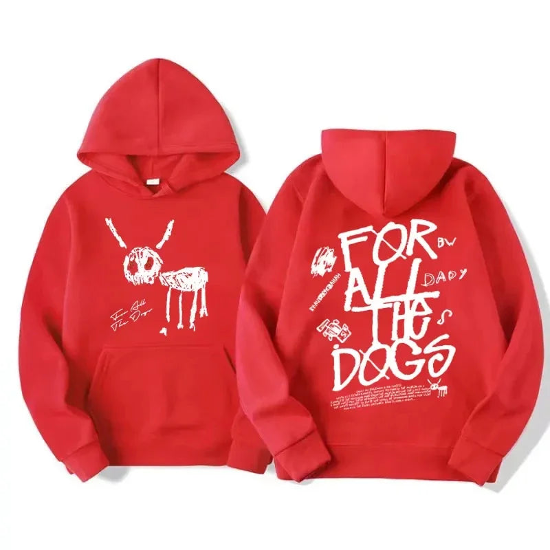 Men Women Fashion Hip Hop Pullovers Sweatshirt Vintage Streetwear Hoodie Rapper Drake New Album for All the Dogs Graphic Hoodies