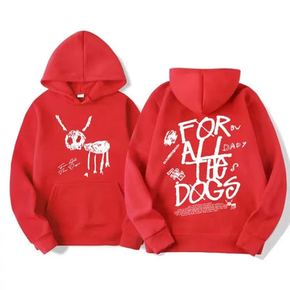 Men Women Fashion Hip Hop Pullovers Sweatshirt Vintage Streetwear Hoodie Rapper Drake New Album for All the Dogs Graphic Hoodies