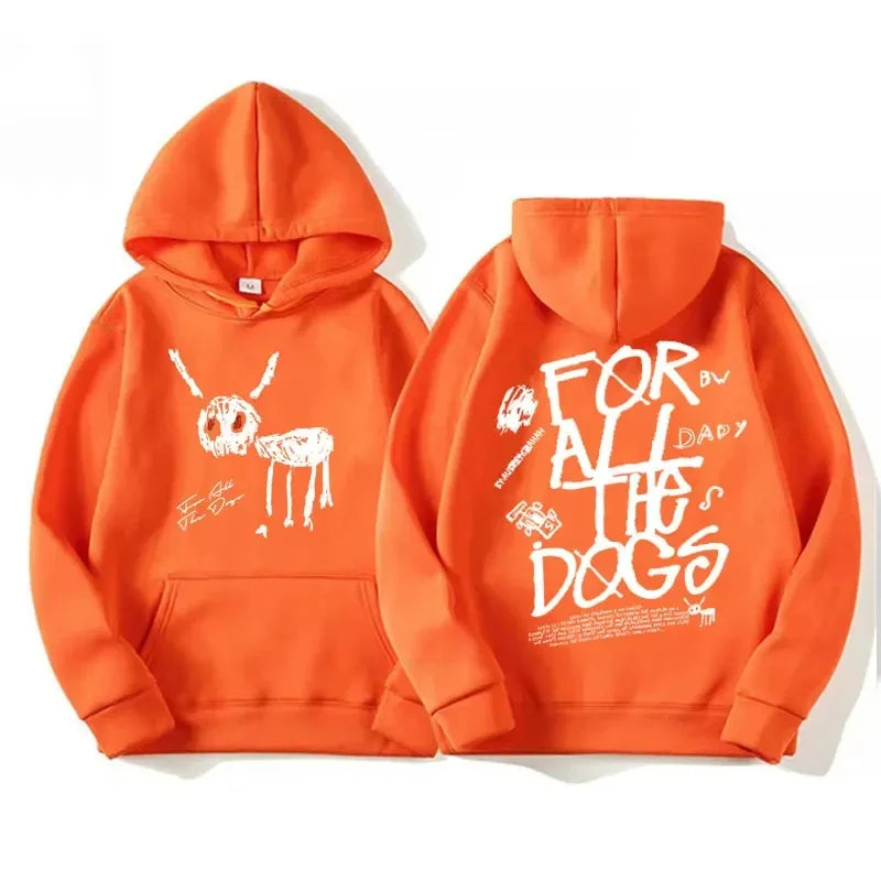 Men Women Fashion Hip Hop Pullovers Sweatshirt Vintage Streetwear Hoodie Rapper Drake New Album for All the Dogs Graphic Hoodies