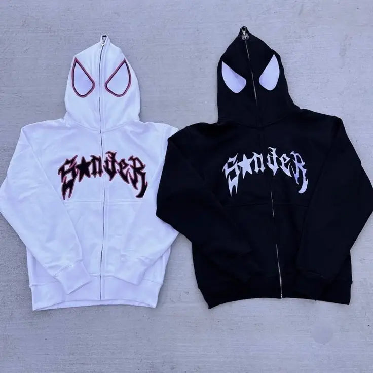 Full Zip Up Spider Unisex Hoodie